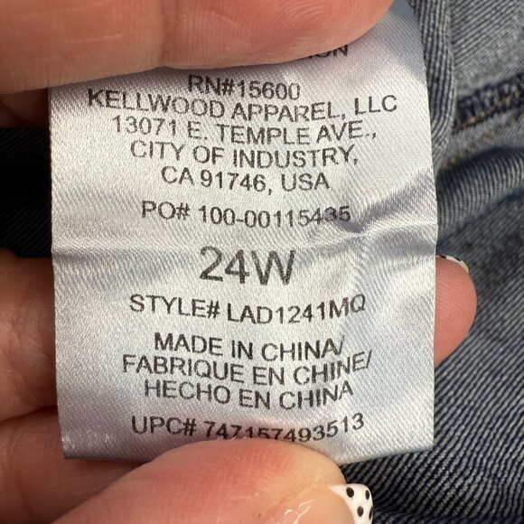 NWT Women's WIT & WISDOM Brittany Mid-Rise‎ Itty Bitty Boot Indigo | Size 24W - Picture 12 of 13